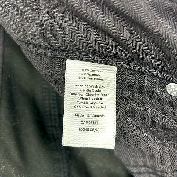 Talbots Black Sparkle Corduroy Slim Ankle Pants SIZE 10 - Picture 6 of 6